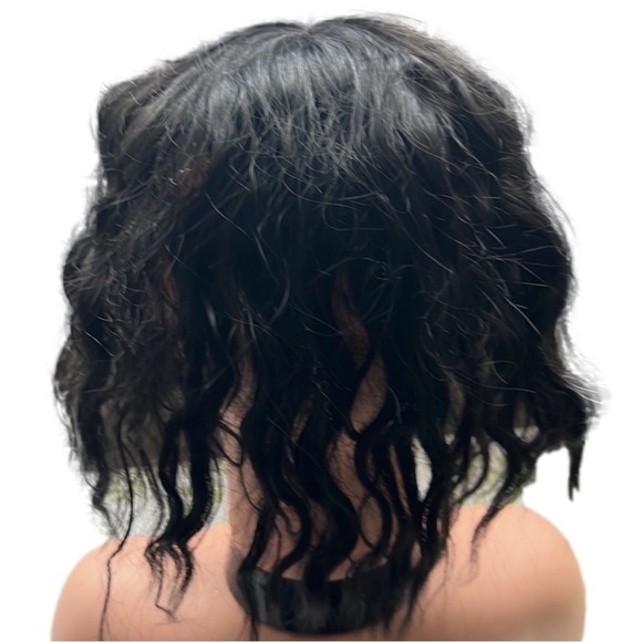 Fluffy Curly Hair Topper 11” Full Head Top Hair Piece Clip in With Bangs - Picture 8 of 9